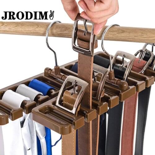 Tie Belt Hanger Wardrobe Belt Rotating Organization Rack Scarf Hanger Closet Storage Holder Racks Multifuctional Organizer