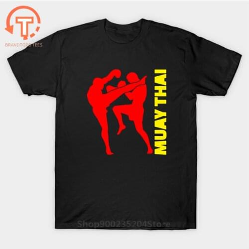 Vintage Muay Thai T-Shirts Kickboxing Martial Arts Combat Sports T Shirt Men Fighter Fans Gifts Tshirt Karate Kung Fu Retro Tops