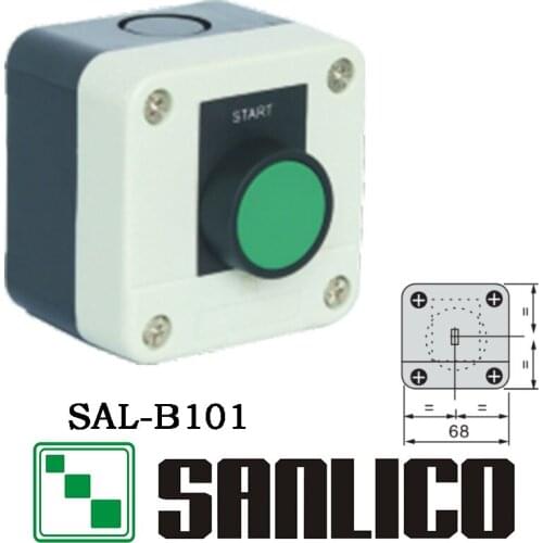 Waterproof IP65 switch control box station momentary spring return push button switch SAL(LA68H XAL)-B101 with label