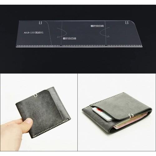 1 Set Acrylic Leather Template Home Handwork Leathercraft Sewing Pattern Tools Accessory Card package 10*8.5*1cm