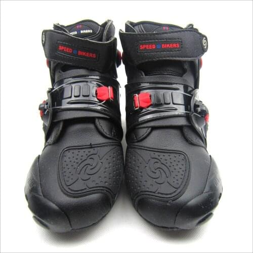 1Pairs Motorcycle Motocross Motorbike Racing Speed Leather Boots / Shoes A-9002