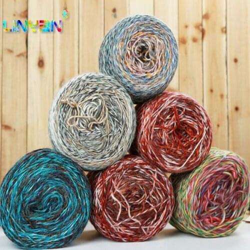 400g Italian hand knitting wool 20% camel hair space dye Yarn for Hand Knitting Hand-woven knit Woolen Graduate Color t52