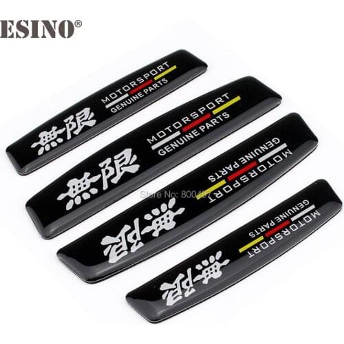 4 x Car Styling Door Edge Guard Protector Strips Anti-collision Anti-scratch Trim Door Edge Guard Stickers For Mugen Power