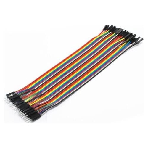 40pcs in Row Dupont Cable 10cm/20cm/30cm 2.54mm 1pin 1p-1p Female to Male jumper wire for Arduino Resistor