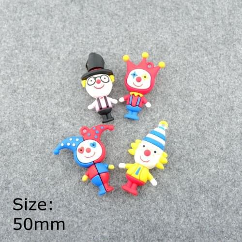 5pcs/Pack Kawaii Clown Charms For Bracelets Jewelry Making Pendants