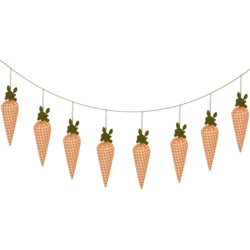 Carrot Pattern Home Party Decro Banners Colorful Bunting Garland Carrot Banner For Easter Decorations Home Party Decor Product