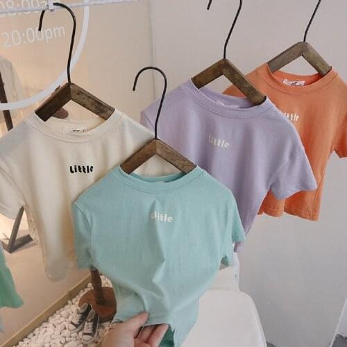 Baby Girl Boys T-Shirt Tops Children Summer Short Sleeves Casual Cotton Tees Kids Boys Girls Birthday T-shirt Party Clothing