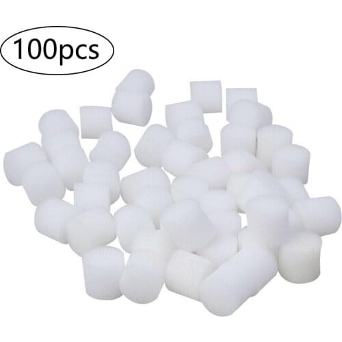 100pcs Cylinders Sponge For Hydroponic Seed Starting Grow Plant Net Pot Basket 32mm Diameter Planting Basket Sponge Garden Tools