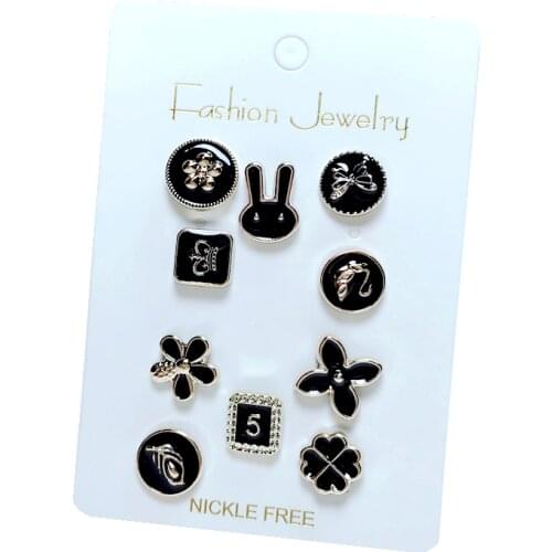 HL10pcs/lot Metal Snap Convenient Buttons Suit cufflinks Anti-glare Buttons No-sewing Apparel Accessories