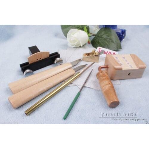 Violin tools Brass Planes violin bridge knife clamp needle file sand paper #319