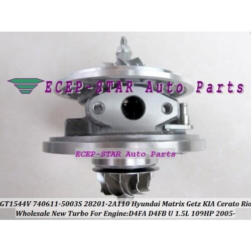 Turbo CHRA Cartridge GT1544V 740611-5001S 740611-5002S 28201-2A400 For HYUNDAI Matrix Getz For KIA Cerato Rio D4FA D4FB U 1.5L