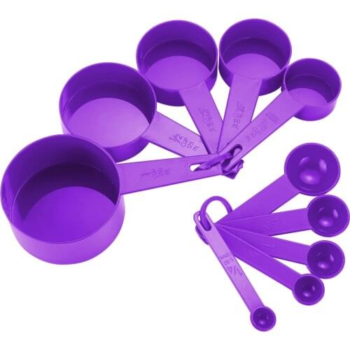 5Pcs/set 7Color Plastic Measuring Cups Measuring Spoons Scale Kitchen Cooking Tools Measuring Set For Baking Coffee Sugar Salt