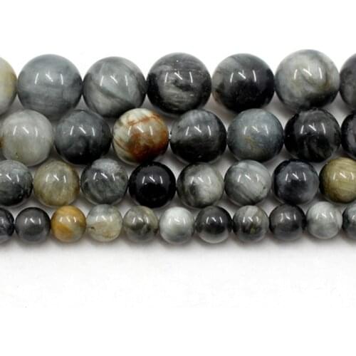 Natural Eagle Eye Round Loose Beads Strand 6/8/10/12MM For Jewelry DIY Making Necklace Bracelet