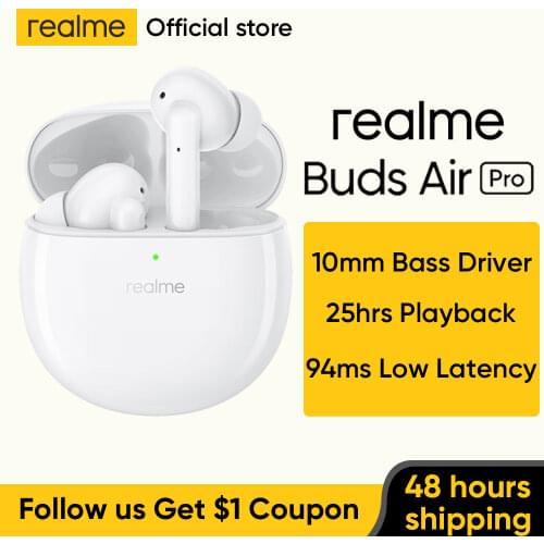 Realme Buds Air Pro Global Version TWS Earphone Earbuds ANC ENC Active Noise Cancellation 35dB 25hrs Playback Quick Charge