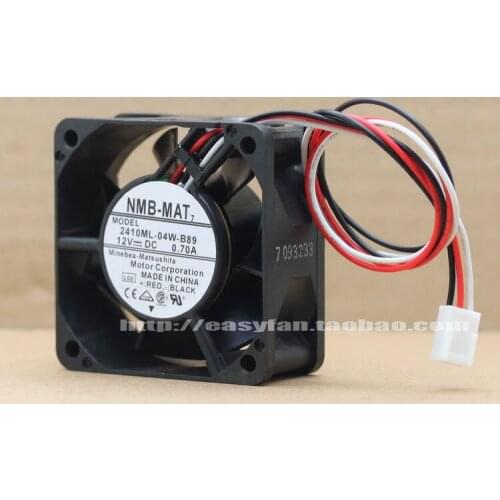 NMB-MAT 2410ML-04W-B89 L00 DC 12V 0.70A 60x60x25mm Server Cooling Fan