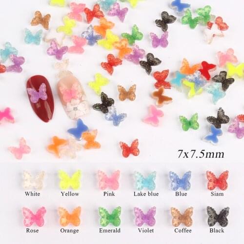 New Fashion Nail Art Decorations Color Butterfly Glitter Jewelry Nail Art Rhinestones DIY Nails Art Accessories