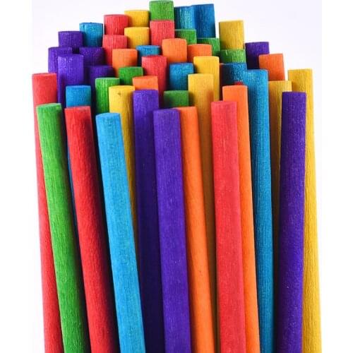 New 50pcs 5*150mm Birch rods round wooden sticks/DIY toy accessories/Kids Hand Crafts Art/technology model parts