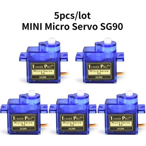 New Arrival 5pcs/lot SG90 9G Micro Servo Motor For Robot 6CH RC 250 450 Helicopter Airplane Glider mini Car