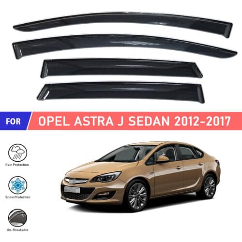 Window deflectors for Opel Astra J Sedan 2012- car window deflector wind guard vent sun rain visor cover car styling