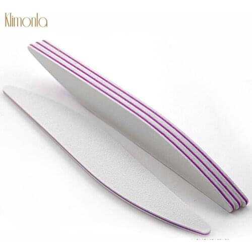 10pcs/lot Nail File For Manicure Pedicure Care 100/180 Nail Buffing Blocks Sandpaper Moon Designs Professional Sanding Files