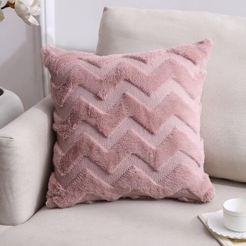 Plush Throw Pillow for Sofa Bed Car Nordic Double Sided Velvet Decorative Back Cushions Square Living Room Backrest