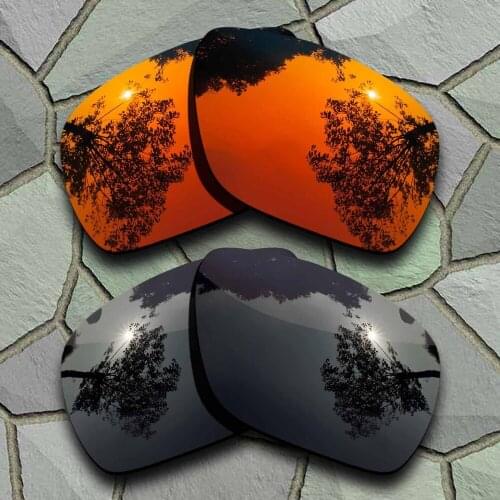 Grey Black&Red Orange Sunglasses Polarized Replacement Lenses for Oakley Dispatch 1