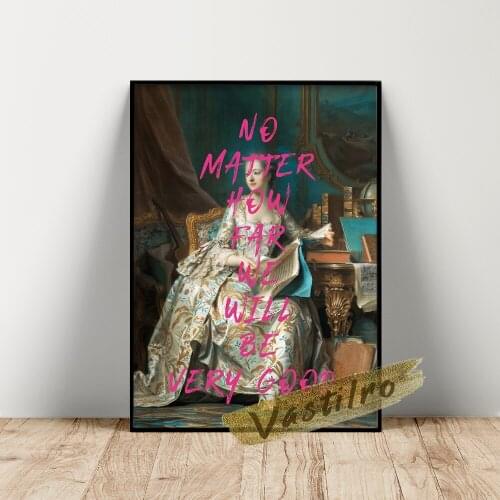 Madame De Pompadour Portrait Vintage Art Canvas Painting Gallery Wall Picture Exhibition Prints Retro Poster Living Room Decor