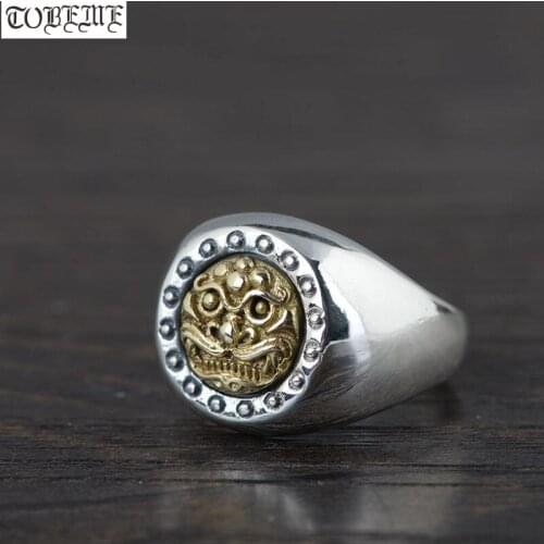 Real 925 Silver Pixiu Ring Good Luck Fengshui Wealth Pixiu Ring Lucky Beast Ring Resizable