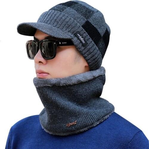 Skullies Beanies Mens Winter Hats For Men Scarf Knitted Hat Cap Women Winter Beanie Hat Male Homme Gorro Bonnet Baseball Caps