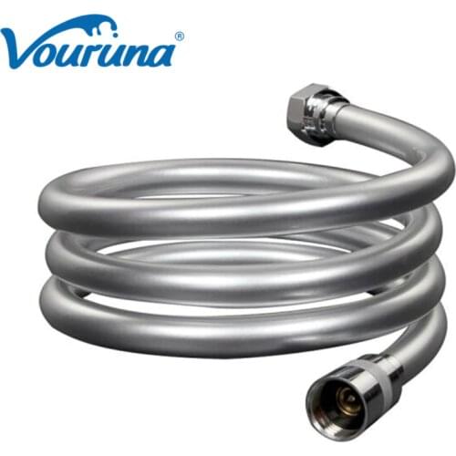 SUS 1.5 Meters Length Luxury Plastic Grey Silver Flex Smooth PVC Shower Hose 2018 Wholesale New Arrival Shower Tube Replacement