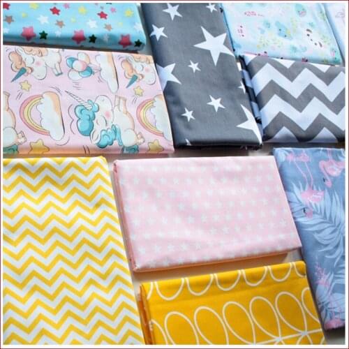 SMTA 50*160cm Material Fabric Cotton The Cloth Tissu Au Metre Flowers Tela Knit Fabric Baby Cloth 190g/m