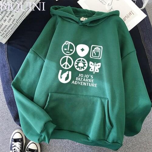 Anime Jojo Bizarre Adventure Hoodies Jonathan Joestar Joseph Kujo Jotaro Higashikata Josuke Giorno Giovanna Streetwear Women Hot