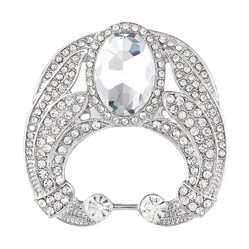 WEIMANJINGDIAN Brand Clear Crystal Rhinestones Pave Statement Wedding Brooch