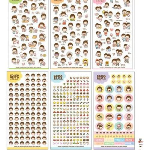 XRHYY Kawaii Little Red Riding Hood Girl Kid Pet Dog Transparent Decorative Sticker Set For Craft Art Scrapbooking Album Journal