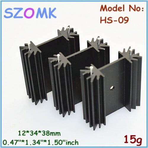 10 pcs, high quality aluminum radiator electronics heat sink 12*34*38mm electrical computer heatsink instrument case
