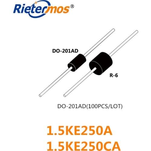 100PCS 1.5KE250A 1.5KE250CA DO-201AD HIGH QUALITY