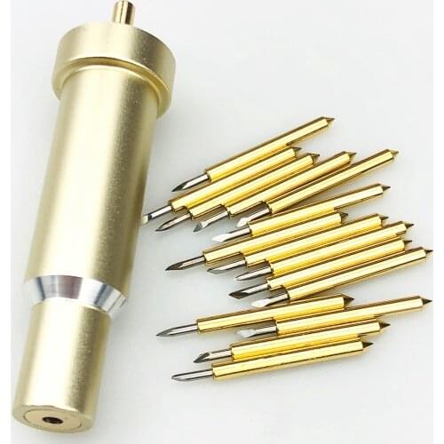 15pcs Premium Fine Point Cutting Blade Vinyl Replacement Plotter Knives +1pc Holder for Maker Explore One Explore Air Universal
