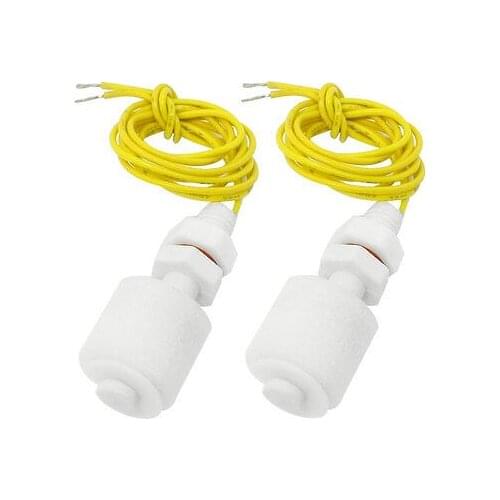 2 x Fish Tank Water Level Sensor Vertical Floating Switch Controller White