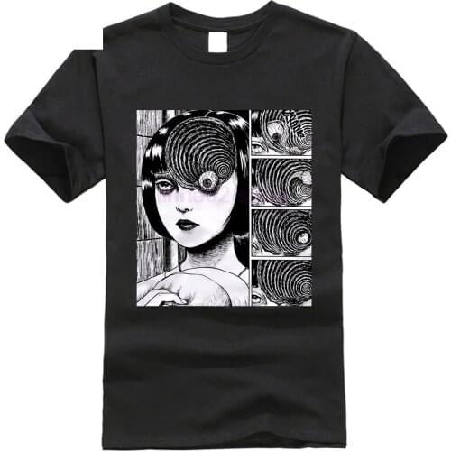 2020 New Uzumaki Junji Ito Tomie Horror Gore Goru Eyeball Manga Anime Japan Japanese Retro Vintage T Shirt Tee Men T Shirt