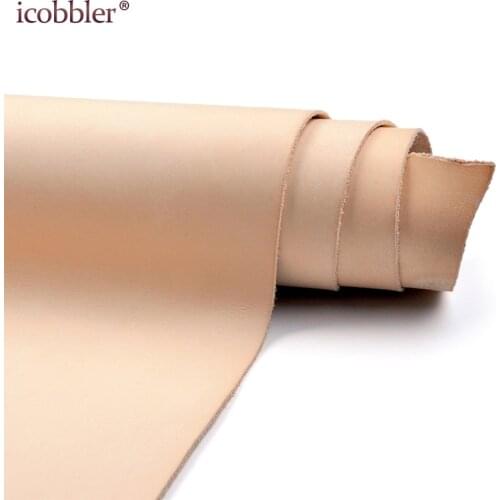 30cm-180cm Natural Vegetable Tanned Cowhide Tooling Engraving Leathercraft Diy Material Genuine Leather, 2.0MM Thick Can Carved