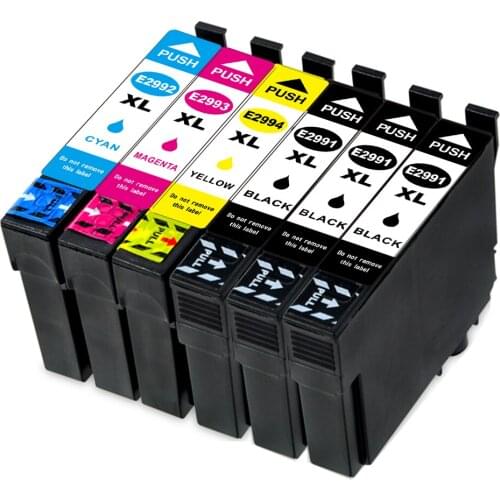 3BK+1C+1M+1Y Compatible Ink Cartridge For EPSON T2991 T2992 T2993 T2994 Expression Home XP-235 XP-245 XP-247 XP-255 Printer
