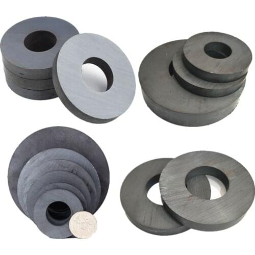 5pcs/lot Ring Ferrite Magnet OD16 21 32 40 45 55 60 70 80 MM Hole 7 19 22 32 Permanent magnet Black Round Speaker ceramic magnet