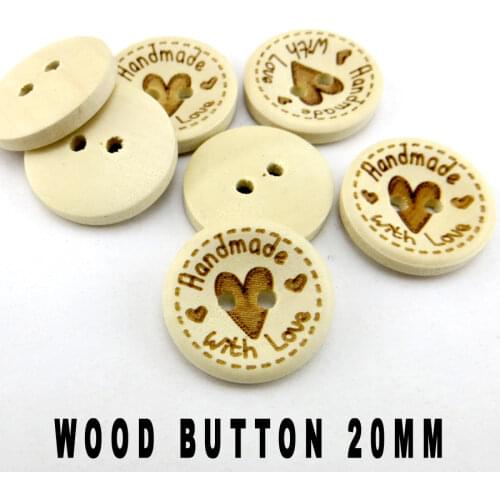 50PCS Butterfly Button 20MM Garment Painting Wooden Flower Buttons Decoration Sewing Clothes Boots Coat Accessory MCB-002R