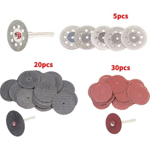 60pc Diamond Cutting Wheel Hss Circular Saw Blades Resin Cut Off Disc Wood Working Metal Dremel Mini Drill Rotary Tool Accessory
