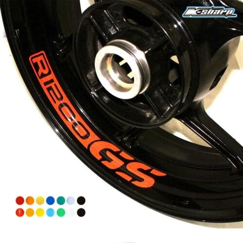 8 X CUSTOM INNER RIM DECALS WHEEL Reflective Stickers STRIPES For BMW R1200GS r1200 gs r 1200 gs