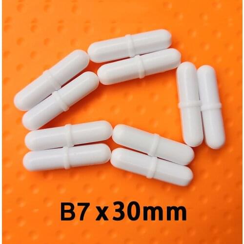 B7x30mm Laboratory Magnetic Stirrer Mixer Stir Bars , Stirring Rod With Pivot Ring , 10pcs