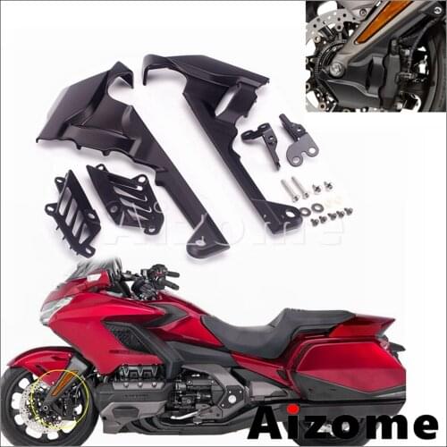 Black ABS Plastic Motorcycle Front Brake Caliper Guard Cover For Honda Goldwing GL1800 DCT GL 1800 Tour DCT Airbag 2018-2019