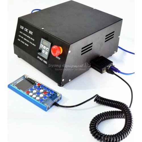 DC Brushless spindle drive 4axis CNC control box MACH3 parallet port for CNC router engraving machine