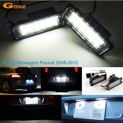 For Volkswagen Passat 2006 2007 2008 2009 2010 2011 2012 Excellent Smd Led License plate light No OBC error car Accessories