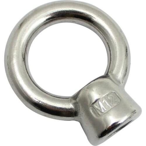 DWZ 5PCS JIS1169 Lifting Eye Nut Ring Loop Hole Thread Nuts 304 Stainless Steel M6 M8 M10 M12 For Marine Hardware